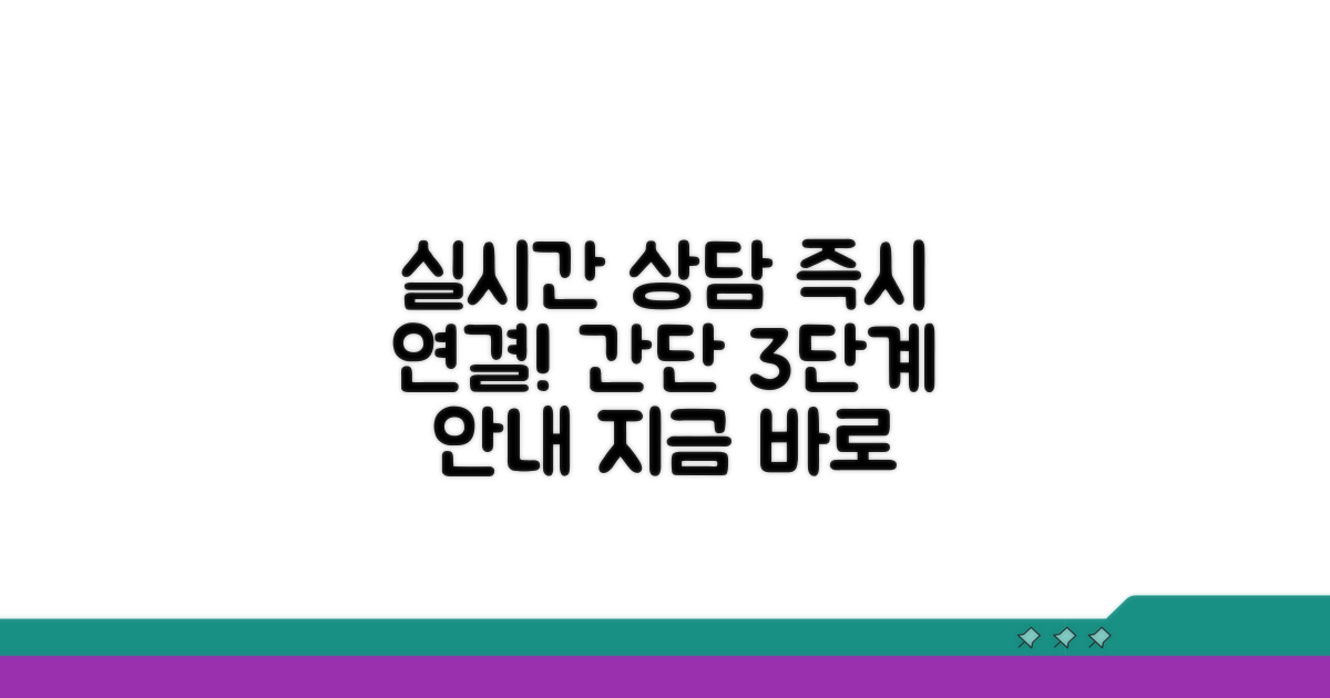 실시간 상담 연결 방법 안내