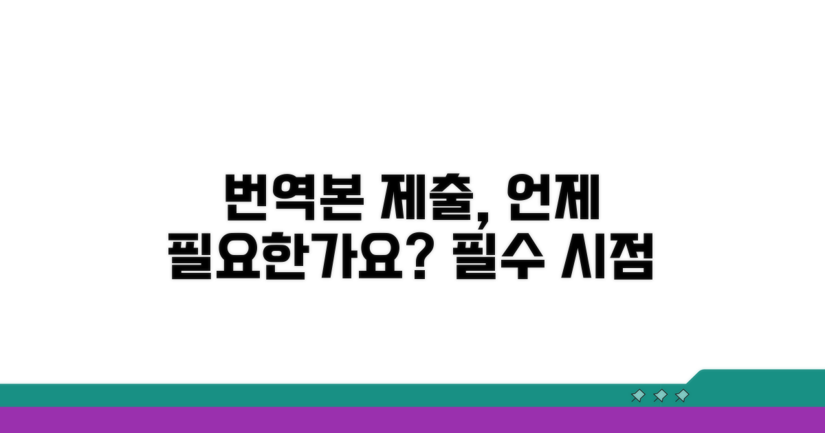 번역본 제출, 언제 필요한가요?