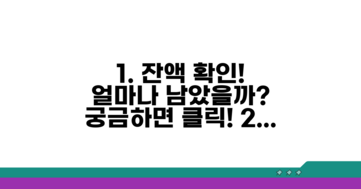 잔액확인, 얼마나 남았을까?