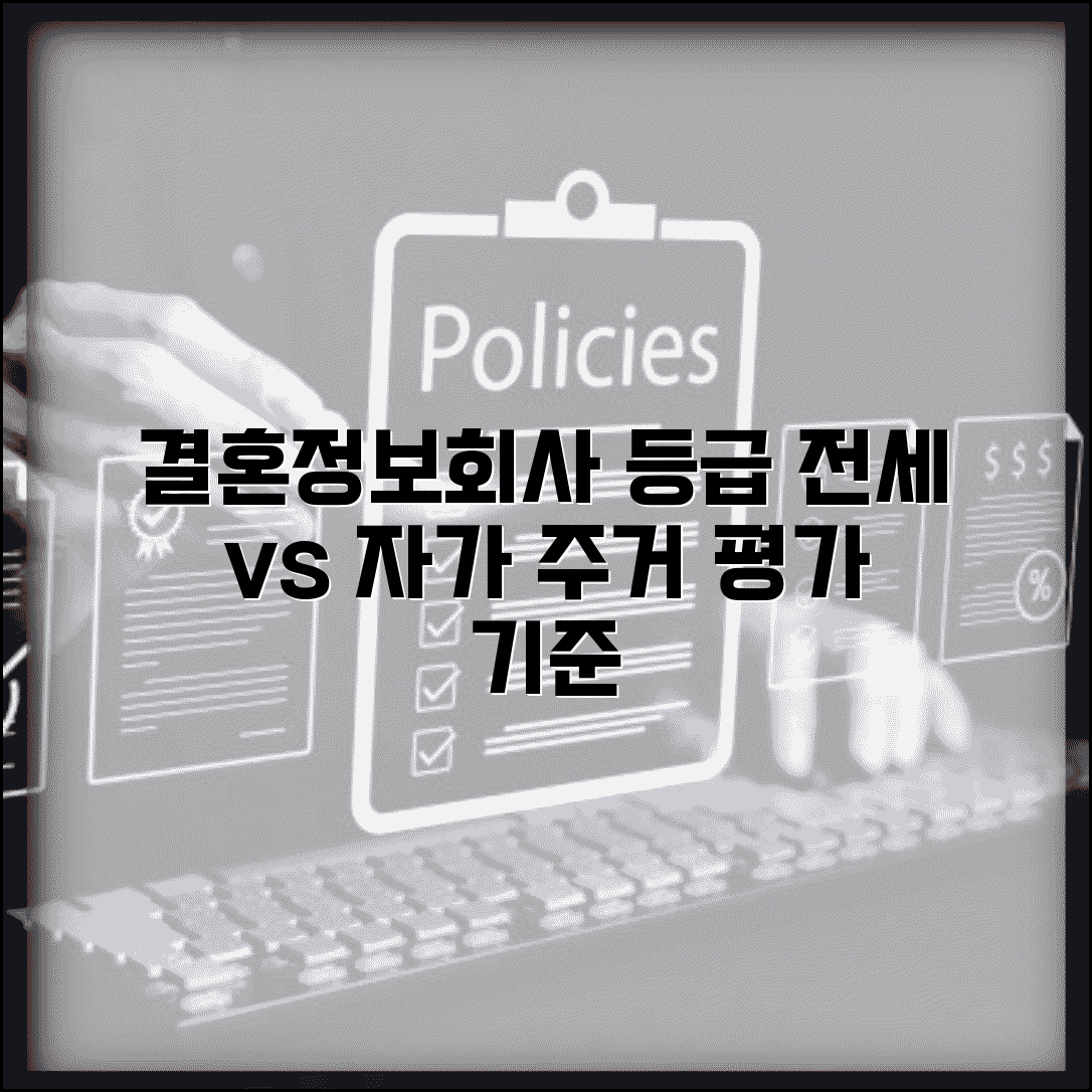 결혼정보회사 전세 vs 자가 등급 차이 | 주거 형태 평가 기준