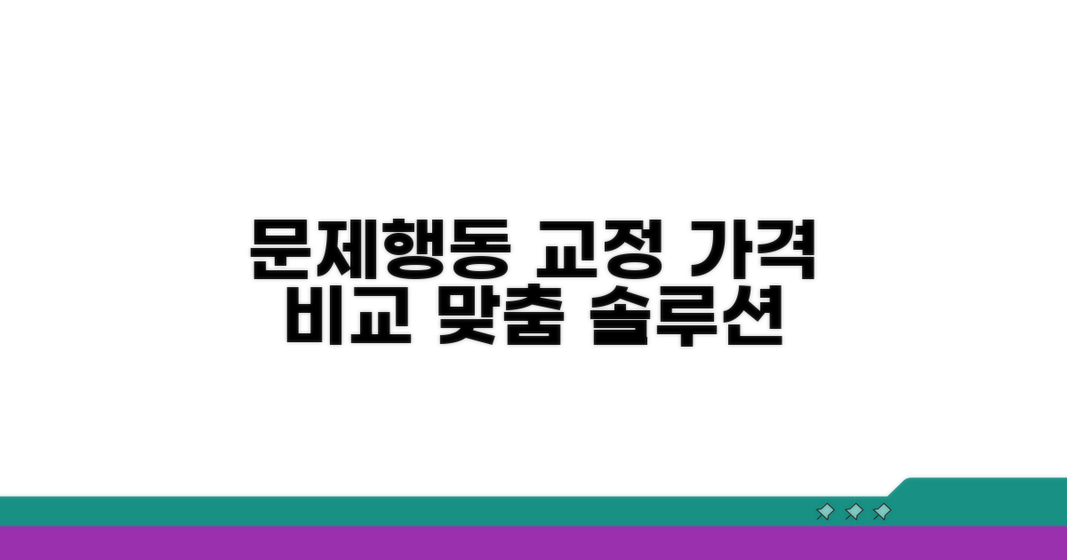 맞춤 문제행동 교정 가격