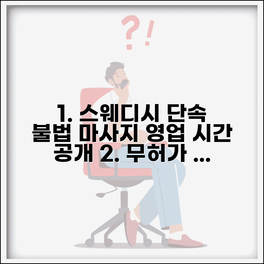 스웨디시 단속시간 불법 영업 | 무허가 마사지 업소 단속과 풍속 업소 단속 시간