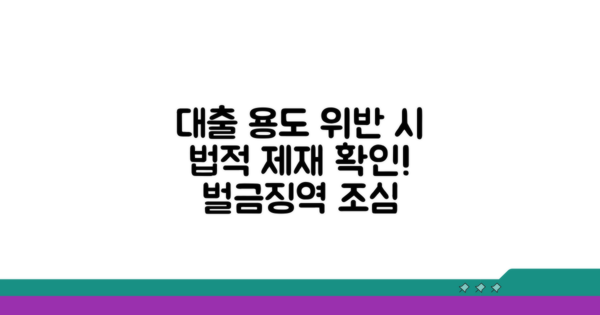 대출 용도 위반 시 예상되는 제재