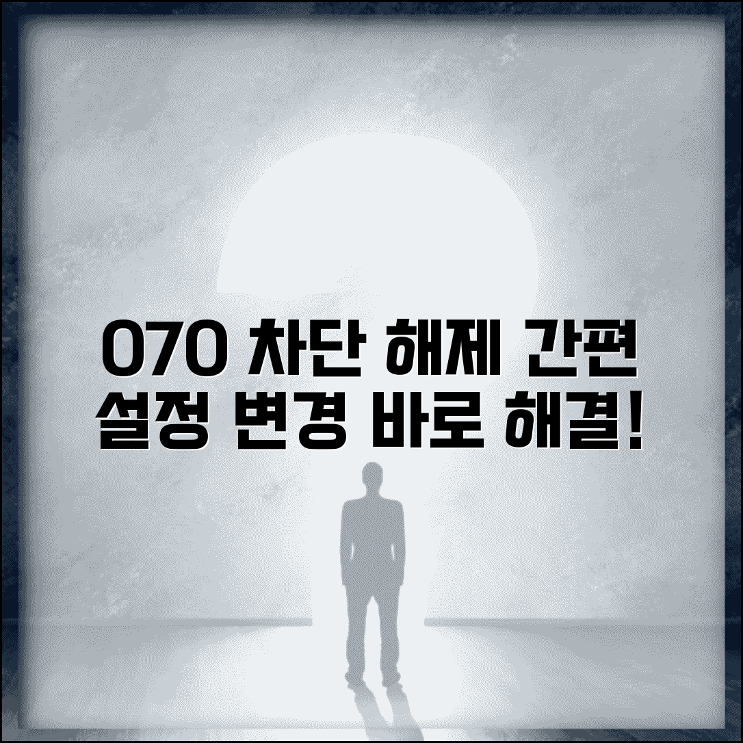 070 차단 해제 푸는법 | 070 차단 해제 설정 변경 방법