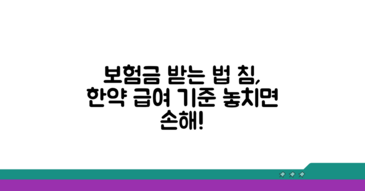 침, 한약 청구 가능한 조건