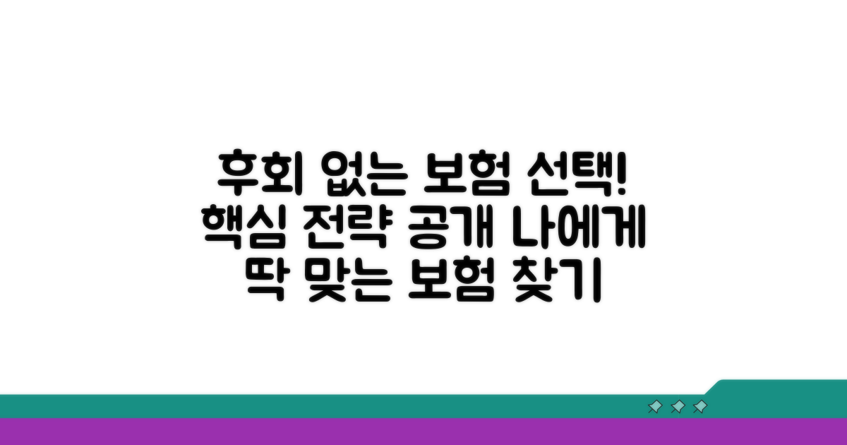 후회 없는 보험 선택 전략