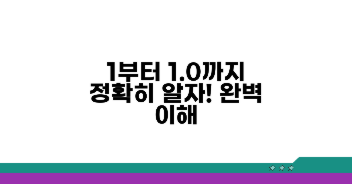 1부터 1.0까지 정확히 이해하기