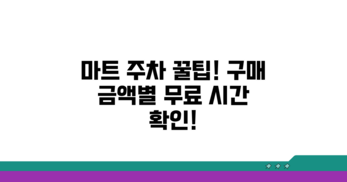 마트 주차 무료 시간 구매 금액