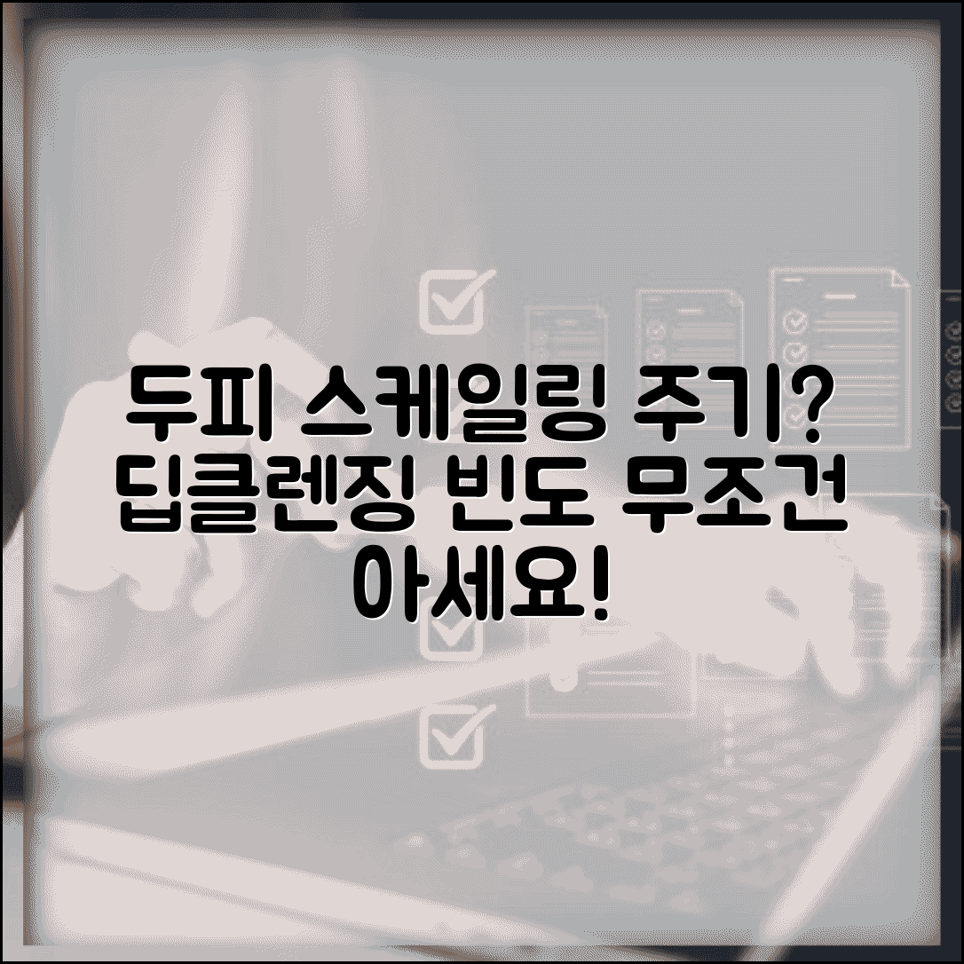 두피 스케일링 주기 얼마나 자주 | 두피 딥클렌징 적정 빈도