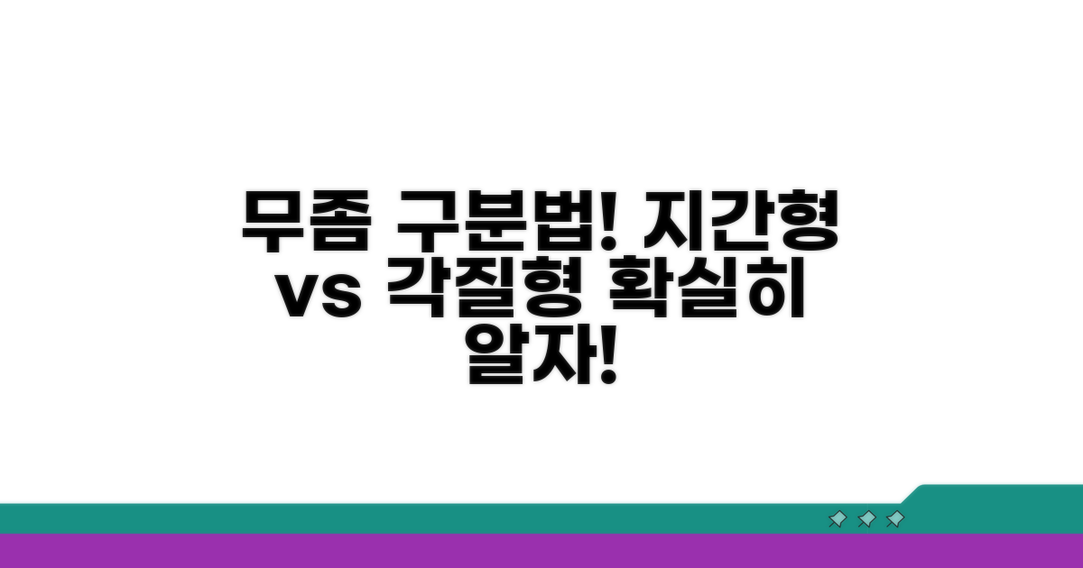 무좀 증상, 지간형과 각질형 구분