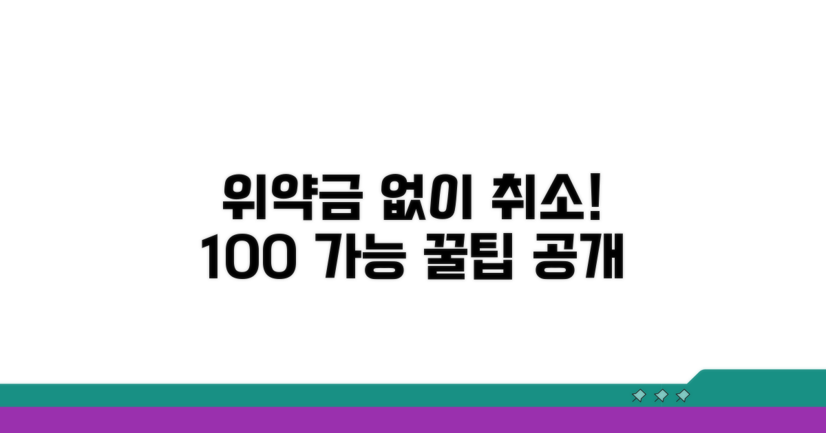 위약금 없이 취소하는 방법