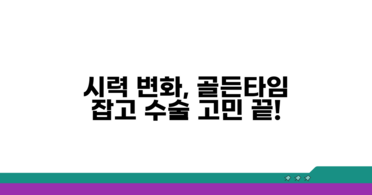 시력 변화와 수술 시점 분석