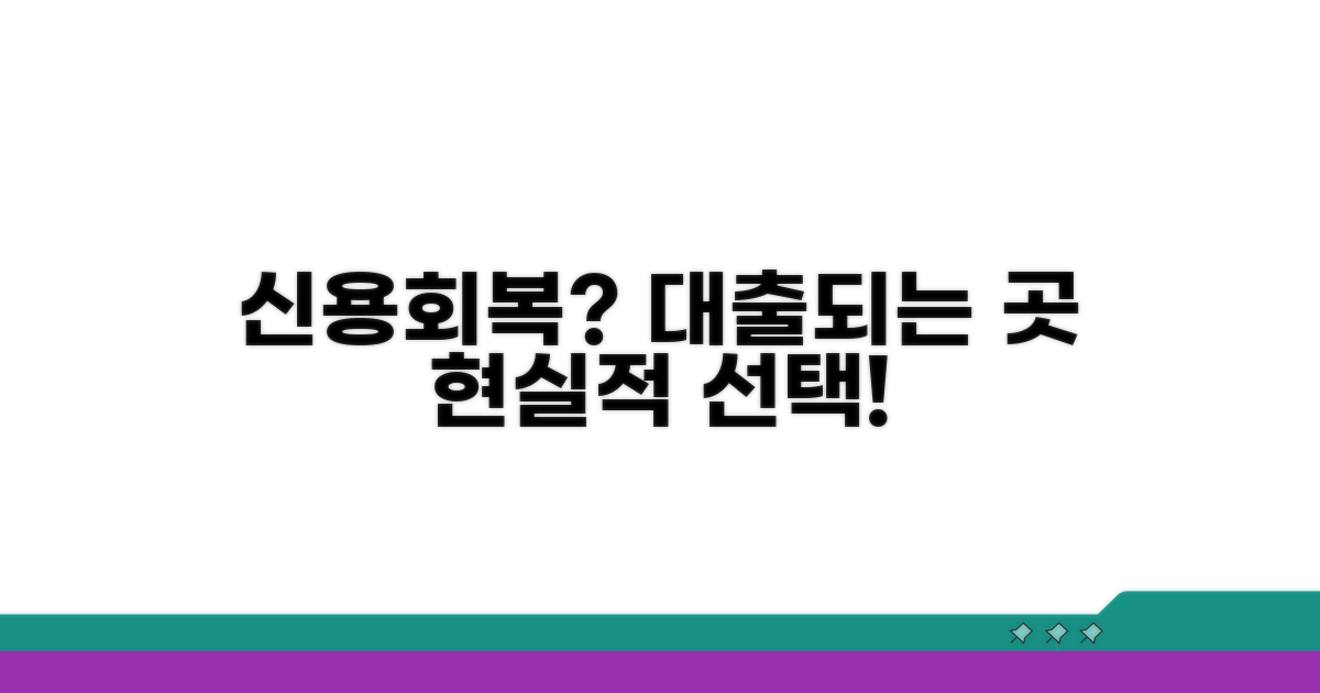 신용회복 대출 가능한 곳 현실적 선택