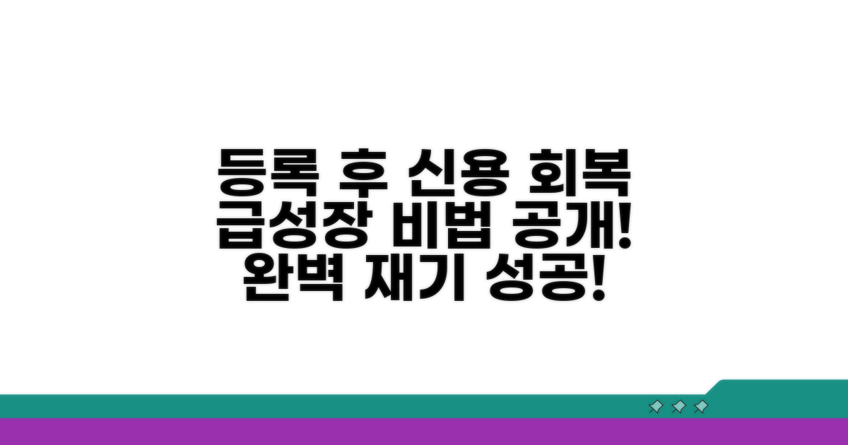 등록 해제 후 신용 회복 팁