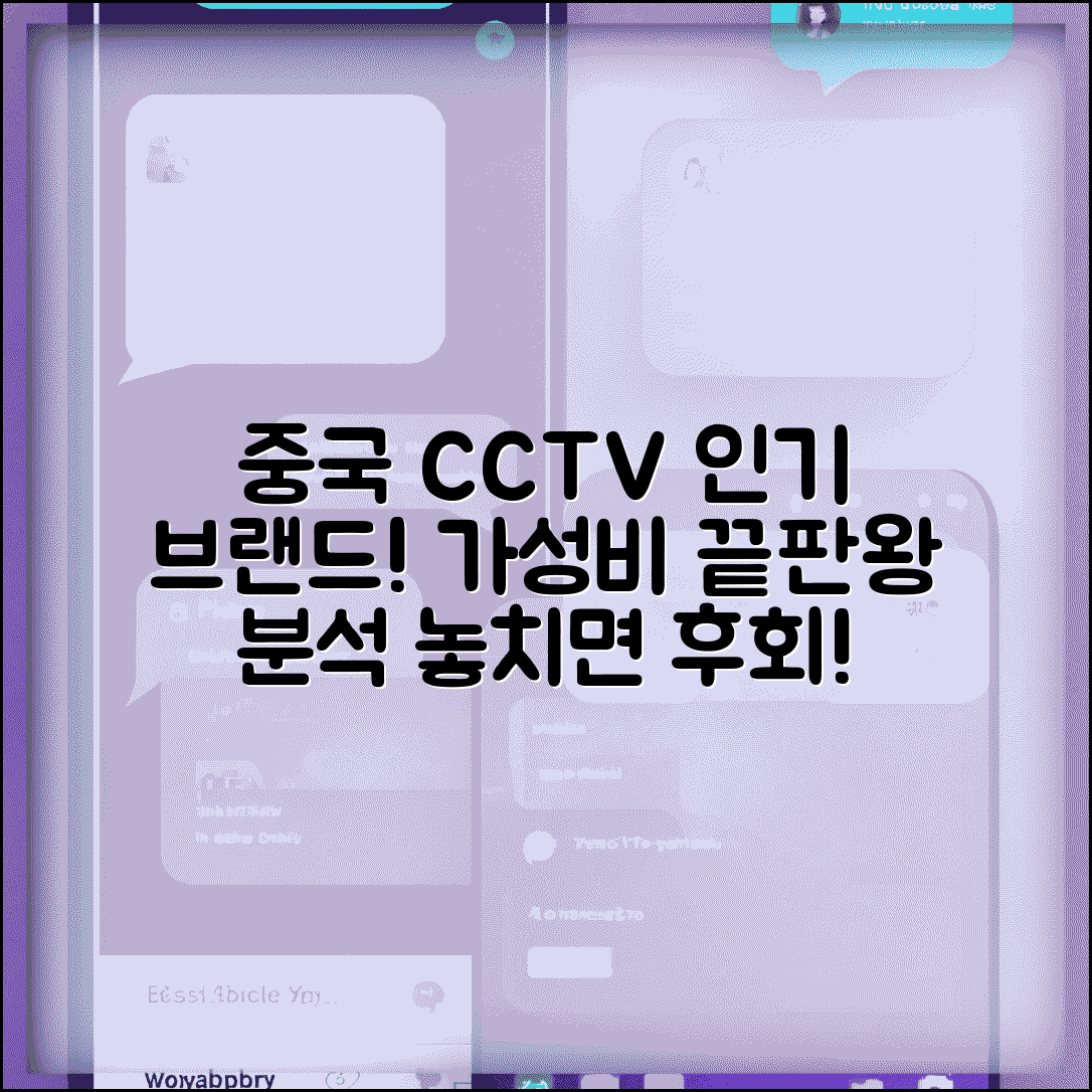 중국CCTV 인기 브랜드 총정리 | 가격대비 성능 분석