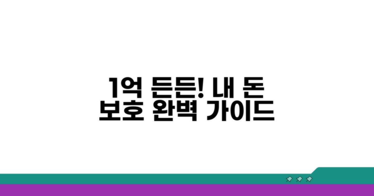 내 돈 지키는 보호 한도 1억 완벽 가이드