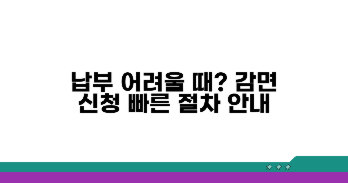납부 곤란 시 감면 신청 절차