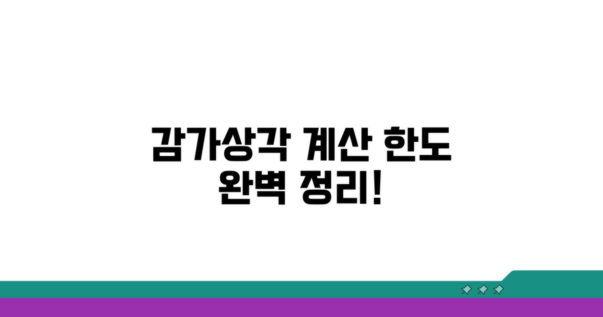감가상각 계산 및 한도