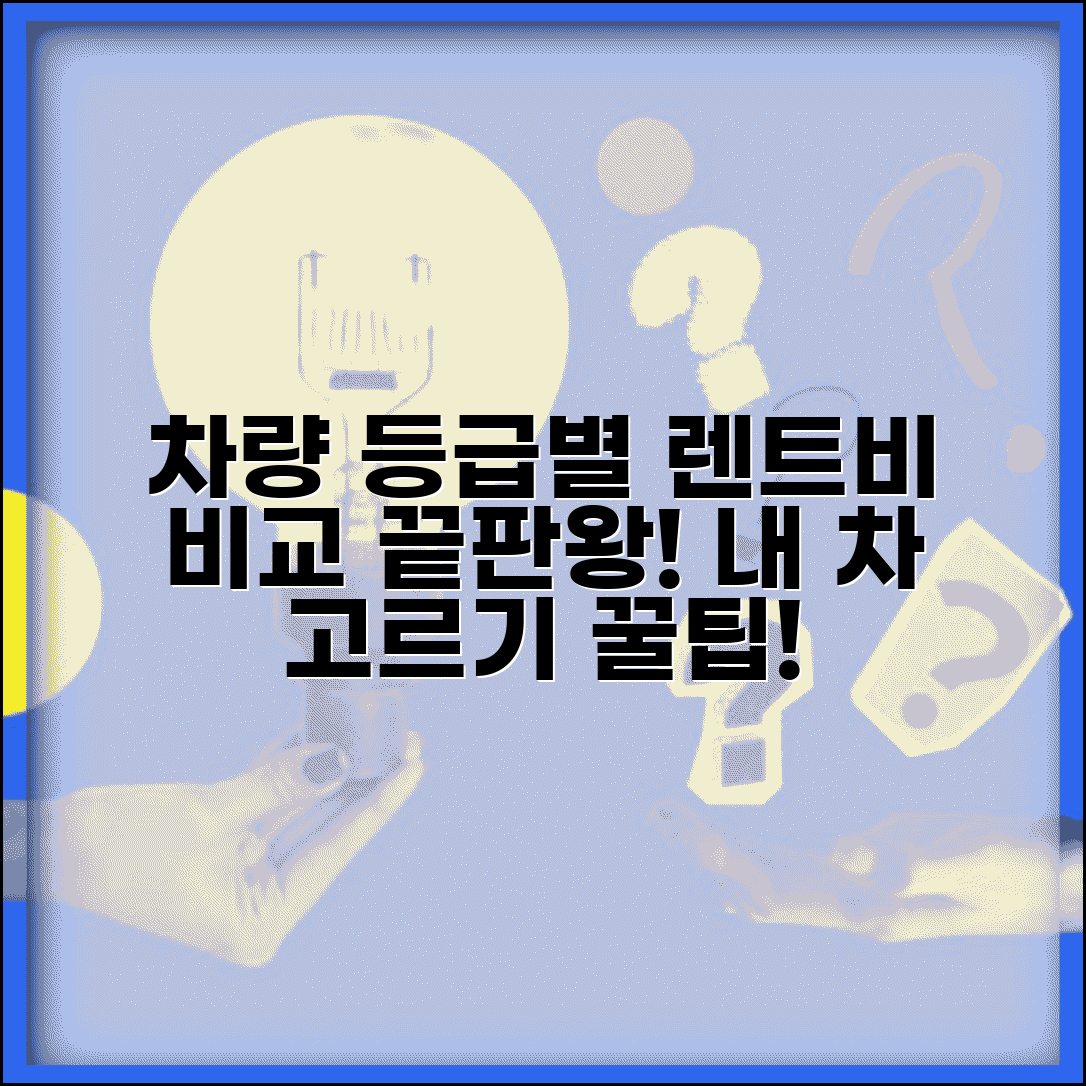 자동차 렌트 차량 등급 분류 | 렌터카 차급별 요금 비교