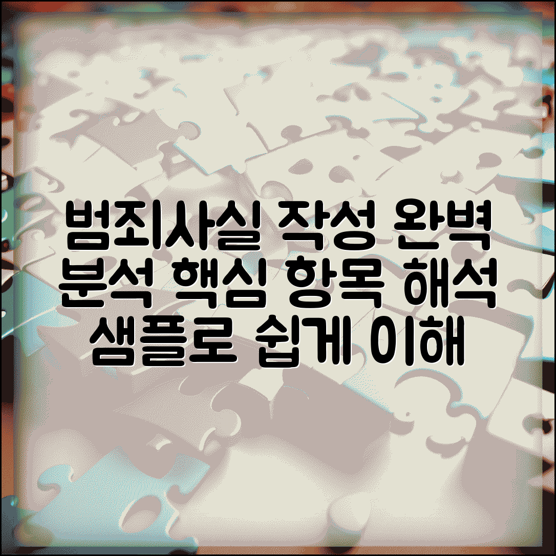 범죄사실 작성례 샘플 분석 | 기재 항목 및 해석 방법 완벽 정리