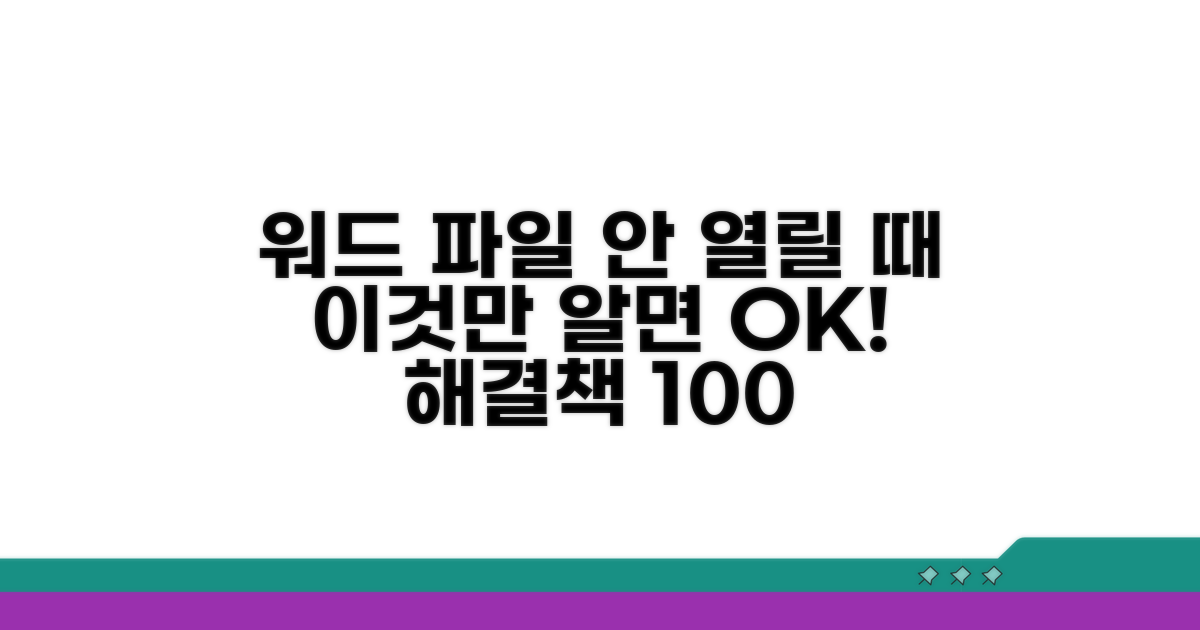 워드 파일 안 열리는 이유와 해결책