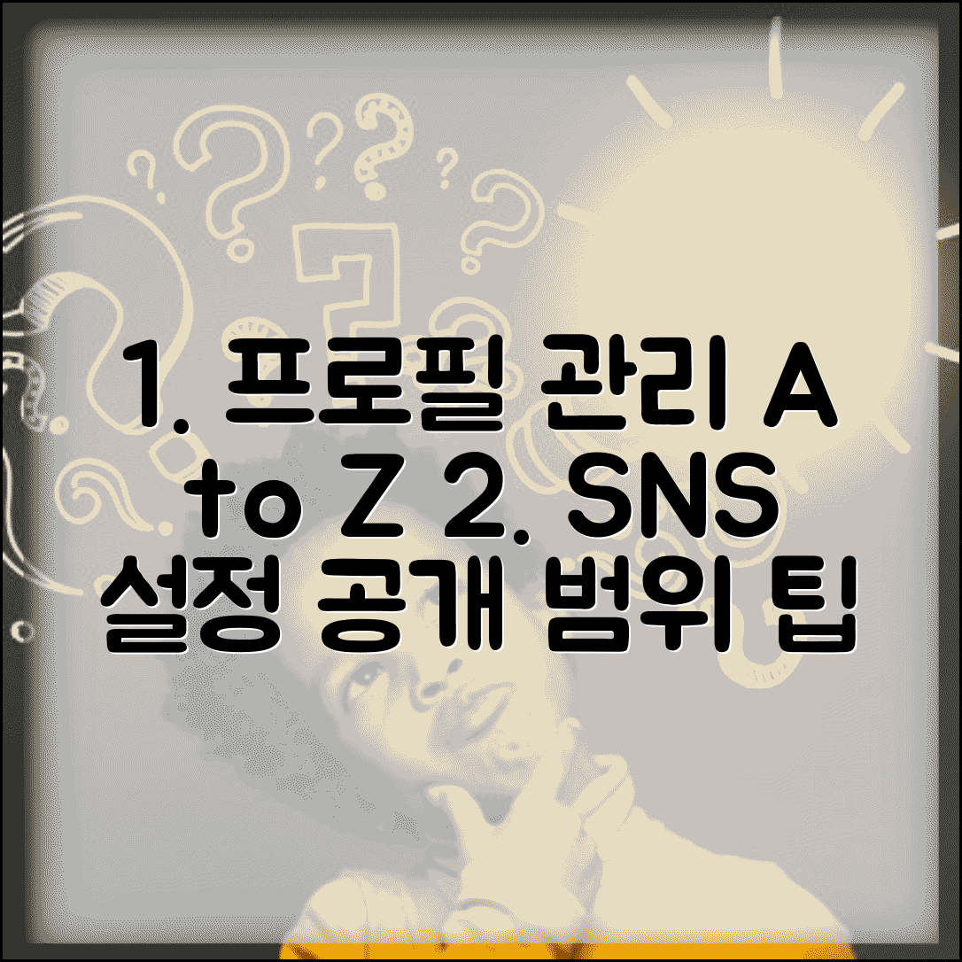 업데이트한 프로필 관리 방법 | SNS별 설정 | 알림 및 공개 범위 조정 팁