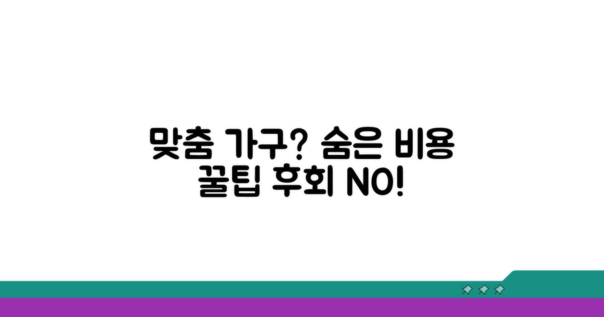 맞춤 가구, 추가 비용과 고려사항