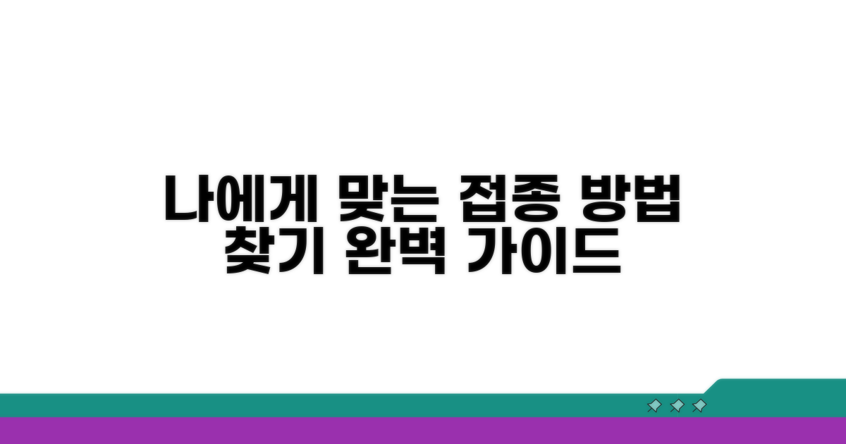 나에게 맞는 접종 방법 확인