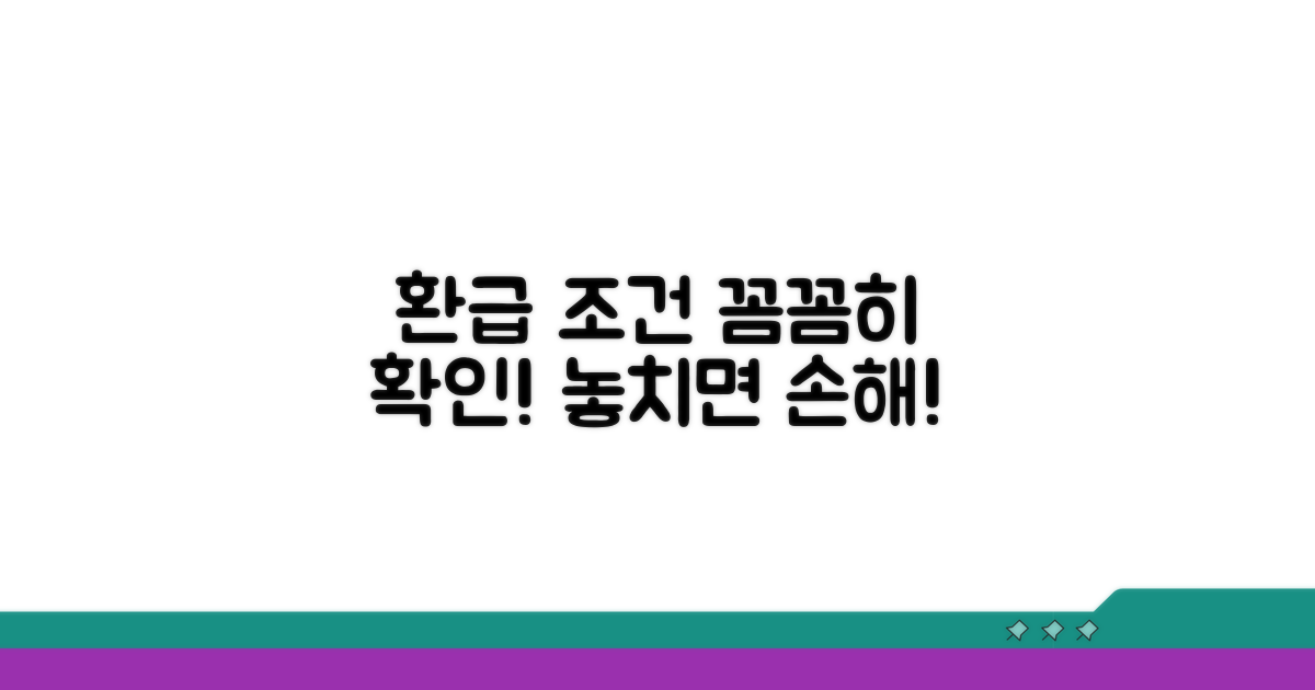 환급 조건 꼼꼼히 확인하기