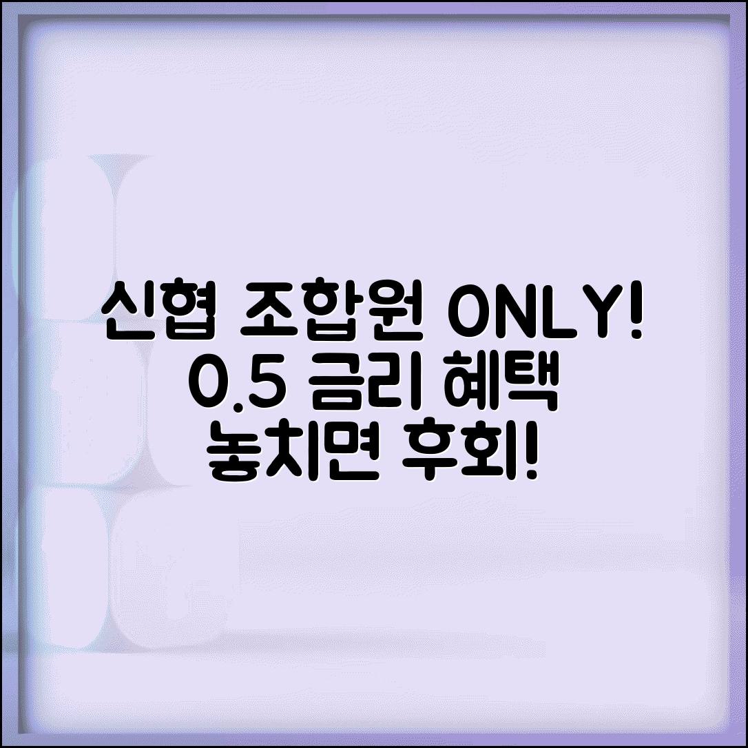 신협 조합원 우대금리 0.5% | 신협 예금 조합원 추가 금리 0.5%