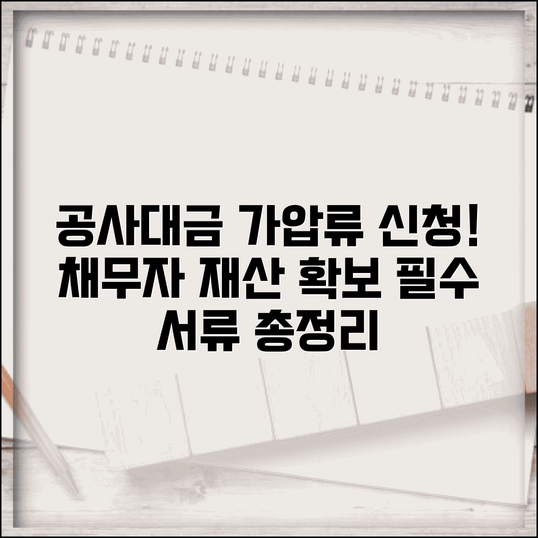 공사대금 가압류 신청 방법 | 채무자 재산 확보 절차와 필요 서류