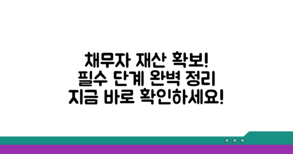 채무자 재산 확보 절차, 핵심 단계별 안내