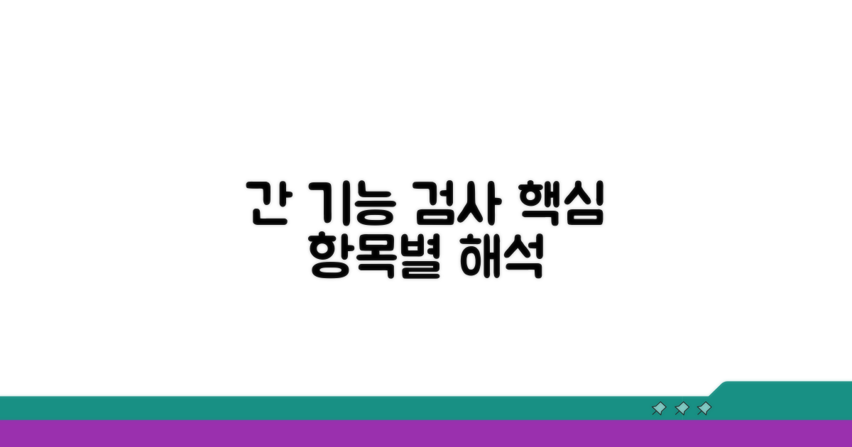 주요 간 기능 검사 항목별 해석
