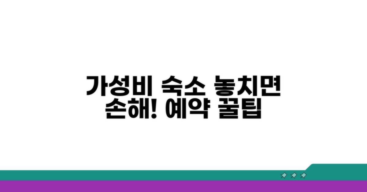가성비 최고! 숙소 예약 꿀팁