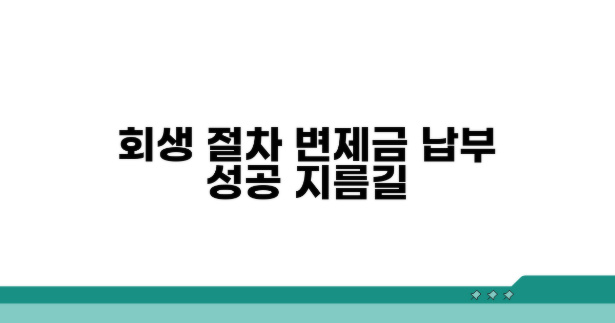 변제금 납부와 회생 절차