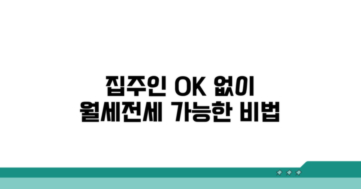 집주인 동의 없이도 가능한 방법