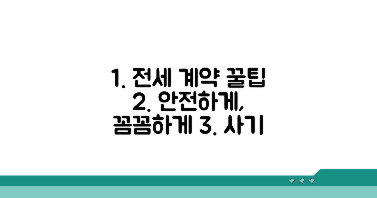 안전한 전세 계약을 위한 꿀팁