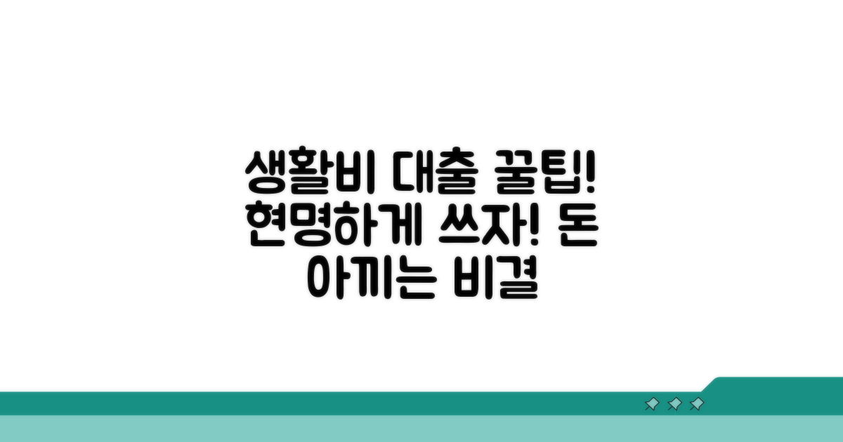 현명한 생활비 대출 활용 꿀팁