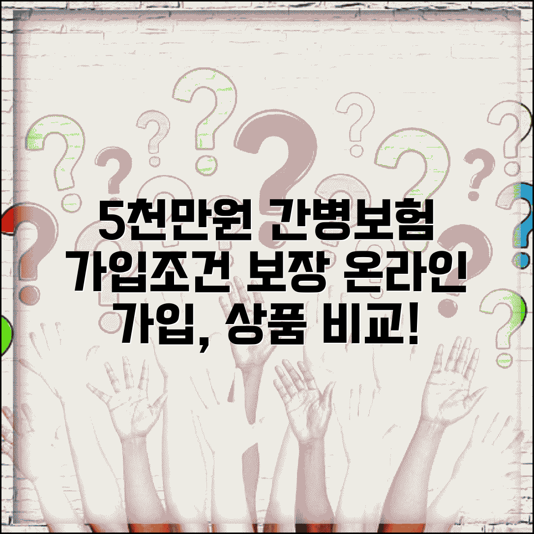 5천만원 간병보험 가입조건 및 보장 | 온라인 가입방법, 추천 상품 비교