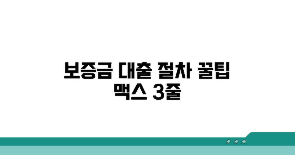 보증금 미니멈 대출 절차와 팁