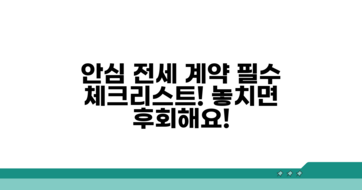 안심 전세 계약을 위한 필수 정보