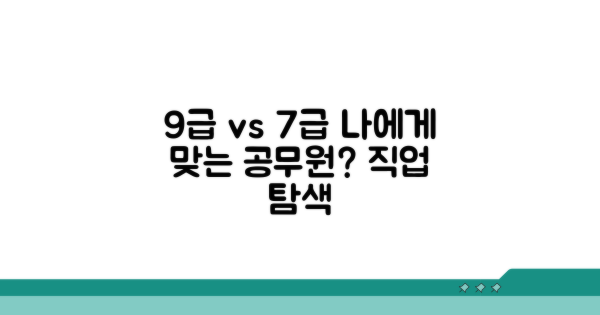 9급 vs 7급, 어떤 공무원이 나에게 맞을까?