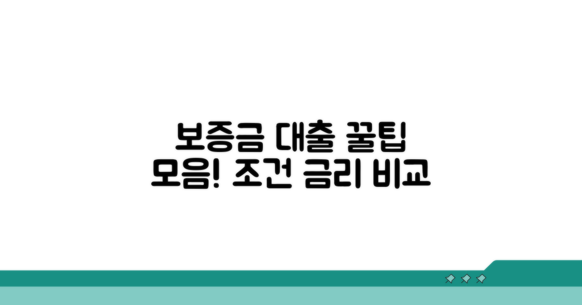 보증금 대출 조건과 금리 비교